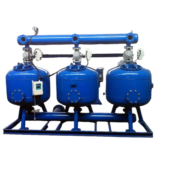Carbon/Stainless Steel Filter Irrigation Sand Strainer Automatic Backwash Shallow Sand Filter for Water Treatment 