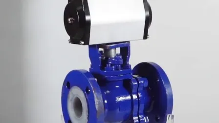 Pneumatic Ceramic Ball Valve Flange Impact Resistance Wear Resistance Acid Ball Valve 