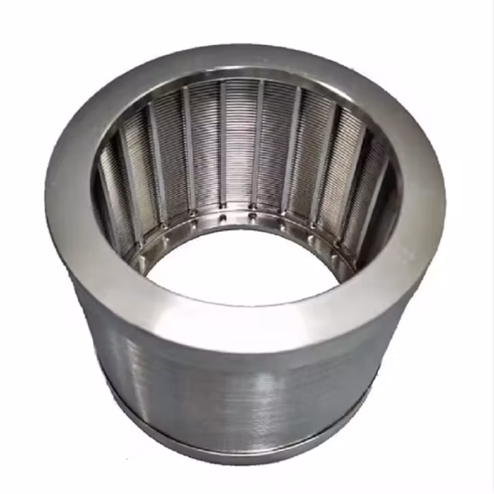 SS304 SUS316L wedge wire flange screw press strainer filter
